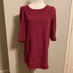 Magenta three quarter dress